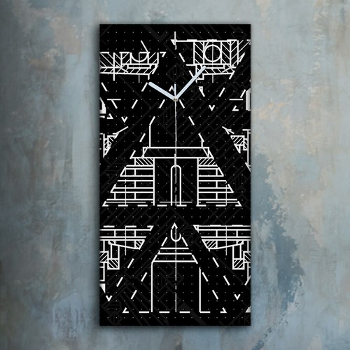 Horloge décorative sur - , toile