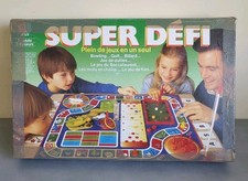 MB Super Défi Vintage 1986 Jeu de Société Incomplet Boîte Abîmée Collection