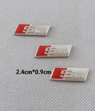 3 LogosAudi S Line Mat Silver Volant Sline Sticker aluminium