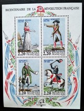 Timbres français - 1989 Feuillet Bicentenaire Revolution Française neuf **