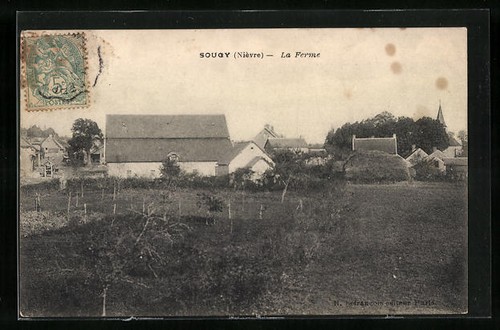 Cpa sougy ferme - cpa,