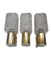 Trois appliques vintage dorées italiennes Targetti