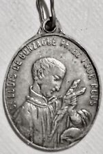 pendentif St Louis De Gonzague Médaille Argent Massif Ange Religion - N°1H