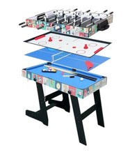 Table jeu neuve Pliable Multi Jeux Pliante 121cm-Billard/Babyfoot/Hockey/Tennis