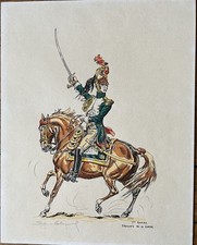 Dragon de la garde 1er Empire - Eugène Leliepvre Lithographie signée