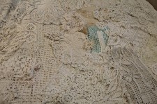 lot 36 dentelles et macramé napperons dessus de cheminée ancien vintage