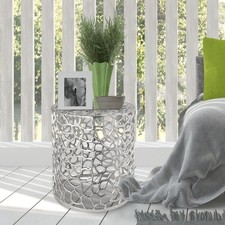 Table d'appoint table décorative en métal ø 40 x 46 cm ronde Agadir design corai