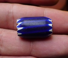 Perle Chevron ROSETTA Verre Murano Collier Afrique Mali Antique Glass Trade Bead