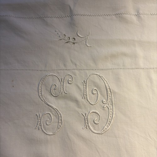Drap brodé monogramme 40 - brodé,, x