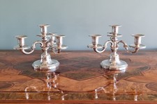 - PAIRE CHANDELIERS EN ARGENT
