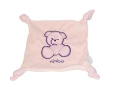 Doudou plat ours rose ourson