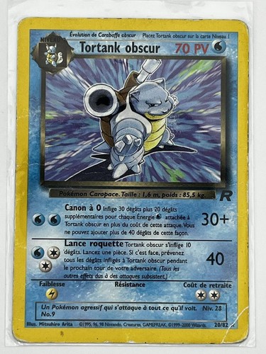 Carte pokémon tortank obscur - pokémon,