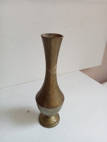 Vase soliflore etain - en, signé