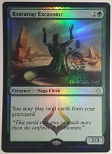 mtg magic excavatrice de ramunap excavator FOIL ENGLISH dated release amonkhet