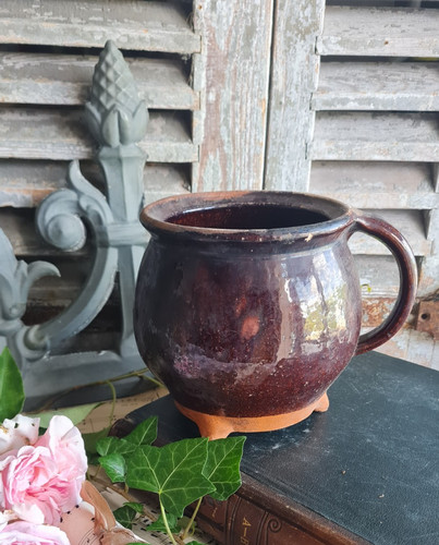 Ancien pot pied faisselle - pied,