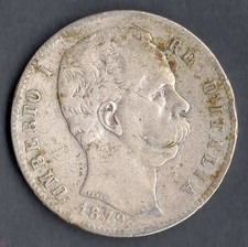 RARE MONNAIE DE 5 LIRE UMBERTO