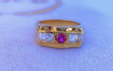 Bague art déco plaqué or