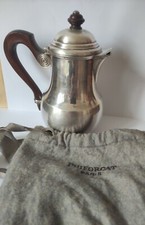pichet verseuse pot a lait service café PUIFORCAT ARGENT MASSIF-bois modèle uni
