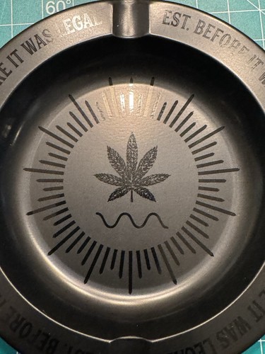 Cannabis leaf black - cannabis, ashtray