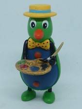 FIGURINE PVC PLASTIQUE DROLE DE PETITE BETE OISEAU PEINTRE