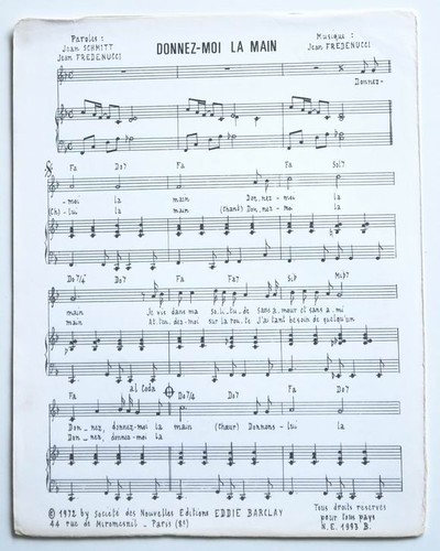 Partition vintage sheet - , music