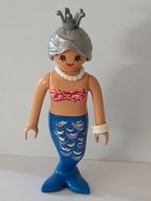 Playmobil personnage sirène reine princesse fond marin fée château petite sirène