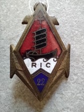 médaille militaire insigne 22° RIC régiment infanterie coloniale bateau ancre