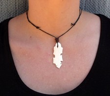 Pendentif indien en os gecko collier surfeur chaîne amulette bijoux indiens