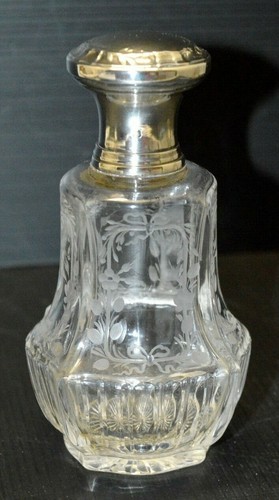 Flacon cristal fleurs - cristal, &