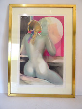 Lithographie Camille Hilaire Nu Féminin / 1990 France / Tableau Femme Abstrait