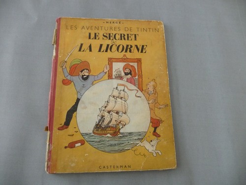 Ancien tintin dos toilé - toilé,