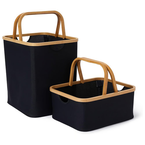 Déco panier bambou pour bois - bambou,