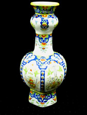 VASE ANCIEN FAÏENCE 6 PANS FAÏENCERIE NEVERS DESVRES ROUEN