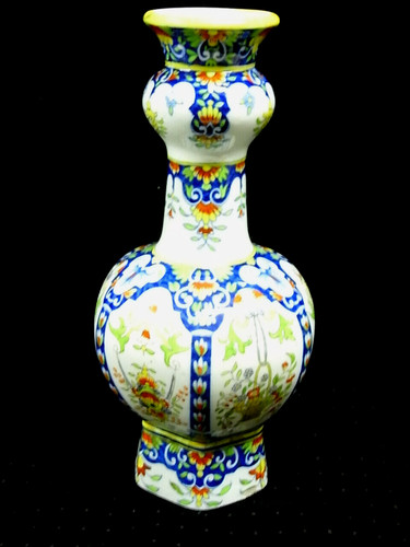 Vase ancien faïence pans - ancien, 6
