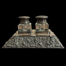 Ancien Encrier En Argent