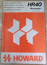 Manuel D'Opération Et D'Entretien Des Pièces Howard HR40 Rotavator