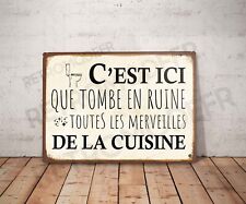 Plaque métal vintage citation