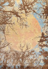 Haute Qualité Laine Moderne/Soie Tapis 2.7x3.7m Remarquable Abstrait Design