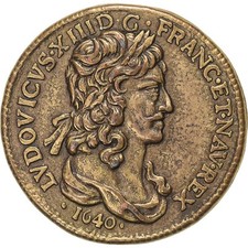 France, Jeton, Collection BP, Dix Louis, Louis XIII, Cuivre, SUP