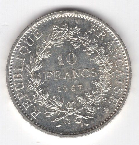 Francs hercule 1967 en - 10,