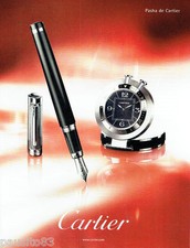PUBLICITE ADVERTISING 066  2006  Cartier  stylo plume & montre série Pasha
