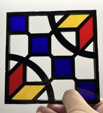 Lot ancien de 4 vitraux