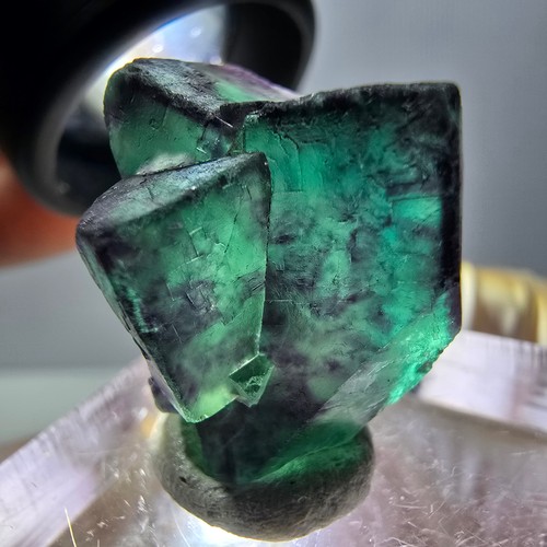 Spécimen cube fluorite - de,