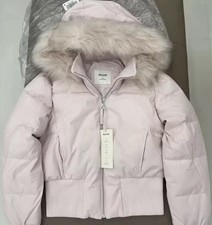 Veste courte en fourrure rose