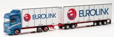 HERPA - Camion avec dolly + remorque 3 essieux EUROLINK - SCANIA 6x2 CR 20 HD...
