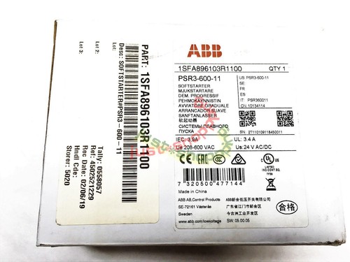 1pcs abb psr3 - psr3-600-11, 1.5kw