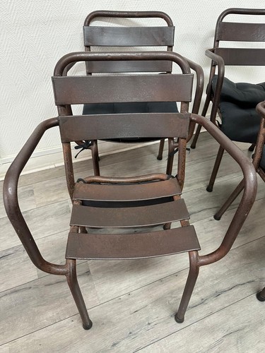 Lot chaises fer - chaises, ancienne