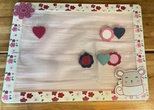 tableau déco bois rose motif