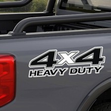 Kit 2 autocollants universels 4x4 HEAVY DUTY pick-up tracteur camion tout-ter...