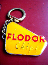 Ancien Porte-clés key ring FLODOR CHIPS émaillé époxy